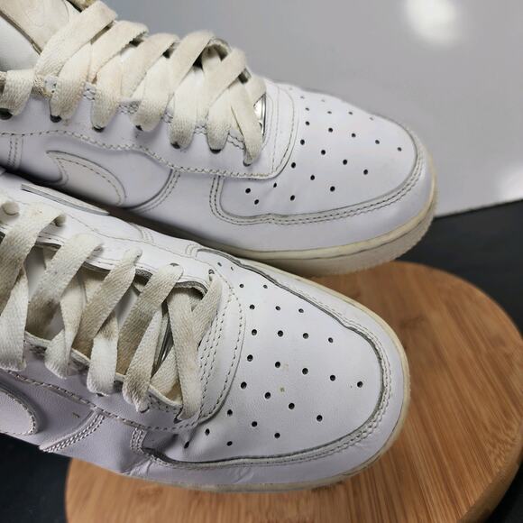 Women's Nike Af1 Air Force 1 Low Sz 8.5 010414 White Leather Casual Sneakers - Picture 10 of 10